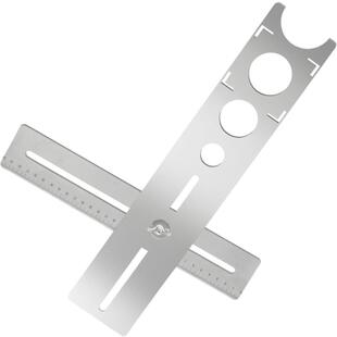 瓷砖开孔定位器万向六折尺多功能泥瓦工贴瓷砖神器不锈钢辅助工具