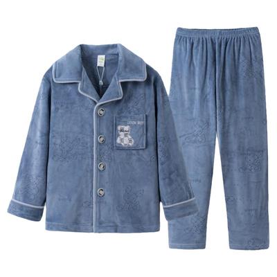 夹棉男童睡衣加厚休闲冬季