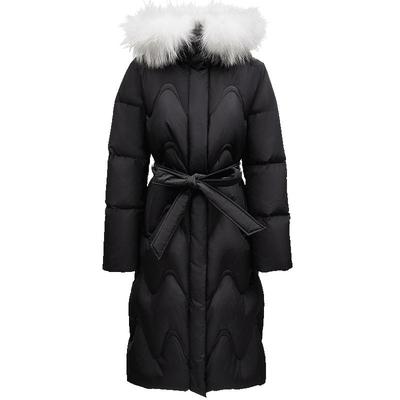 VeroModa貉子毛连帽羽绒服