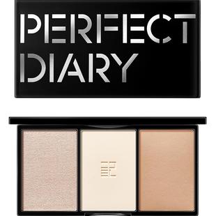 完美日记立体流光修容盘三色哑光高光阴影