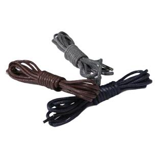 皮鞋鞋带男女款黑色圆形细打蜡商务休闲鞋棕色咖啡色马丁靴鞋带绳