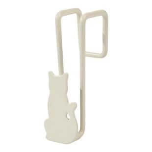 居家家猫咪柜门挂钩免打孔厨房门后背式挂钩包包收纳架门后挂衣钩