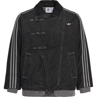 Adidas/阿迪达斯官方正品三叶草男女翻领新中式保暖棉服KR5066