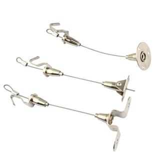 钢丝吊绳 304不锈钢包胶钢丝绳吊码挂画吊牌安全挂钩卡扣锁扣挂绳