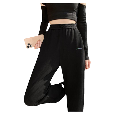 李宁冬季加绒运动裤女