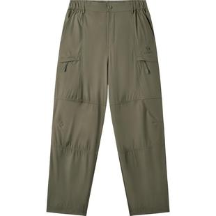 骆驼男装直筒工装裤男2025秋冬加绒保暖宽松户外休闲长裤子