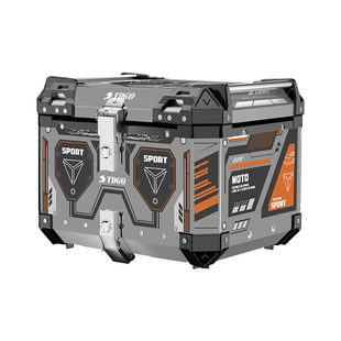 摩托车尾箱铝合金45L大容量后尾箱机车炫酷防盗快拆电动车后备箱