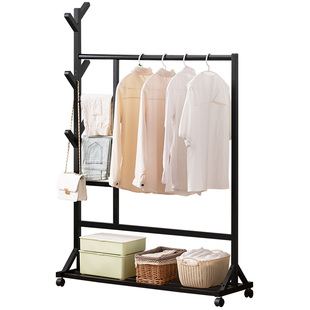 挂衣架落地式卧室衣帽架家用床头晚上放衣服神器开放衣柜简易置物
