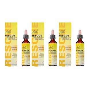 欧洲直邮英国药房Bach Rescue滴剂花精安神解压抗压舒缓20ml*3