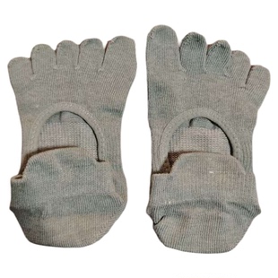 瑜伽五指袜防滑普拉提渐变露背短筒健身运动四季染色棉袜女分趾袜