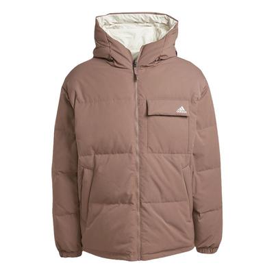 阿迪达斯男女同款2024冬新款双面穿拒水保暖复古鸭绒羽绒服JM9130