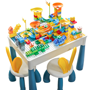 儿童多功能大颗粒积木桌男女孩早教益智拼装玩具动脑宝宝生日礼物