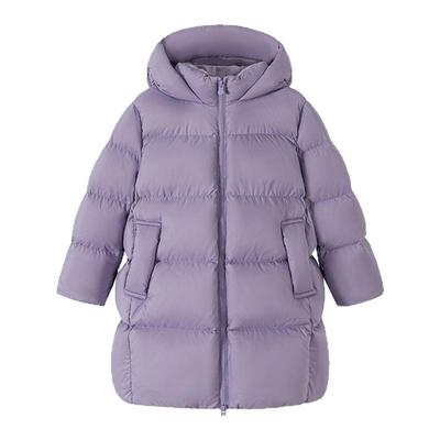 迷你巴拉巴拉儿童长款羽绒服连帽