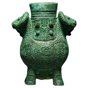 国宝回家系列商代双羊尊冰箱贴立体文创逃出大英博物馆青铜器中国