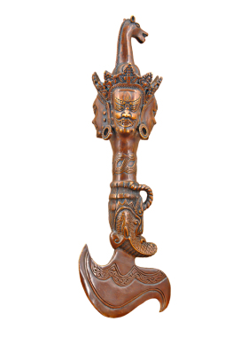 纯铜藏式金刚杵摆件27cm