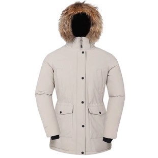 君羽800蓬95白鹅绒服女中长款加厚保暖冬季工装风鹅绒服女外套