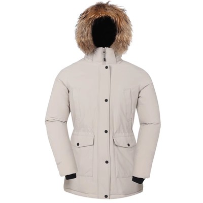 君羽800蓬白鹅绒服女加厚工装风