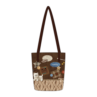 韩版设计感小众包包日常通勤百搭大容量单肩包慵懒帆布包托特AE02