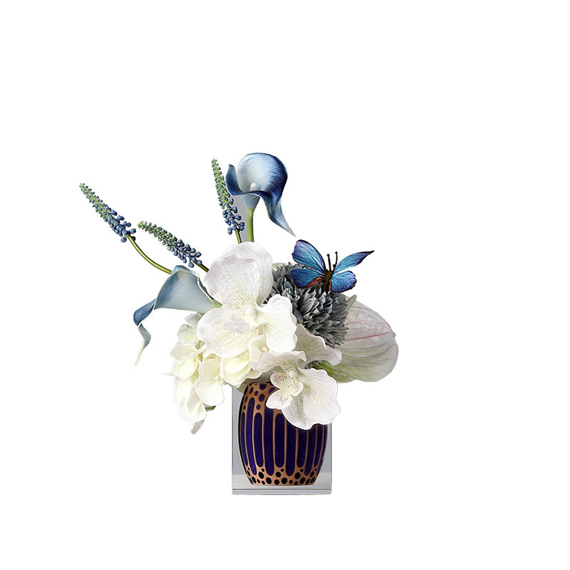 现代轻奢透明亚克力小花瓶花艺简约时尚客厅茶几角几高级感小桌花