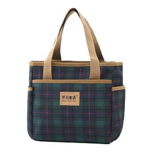 学生饭盒袋手提包带饭袋子上班便当袋餐盒包大容量午餐包手拎布包