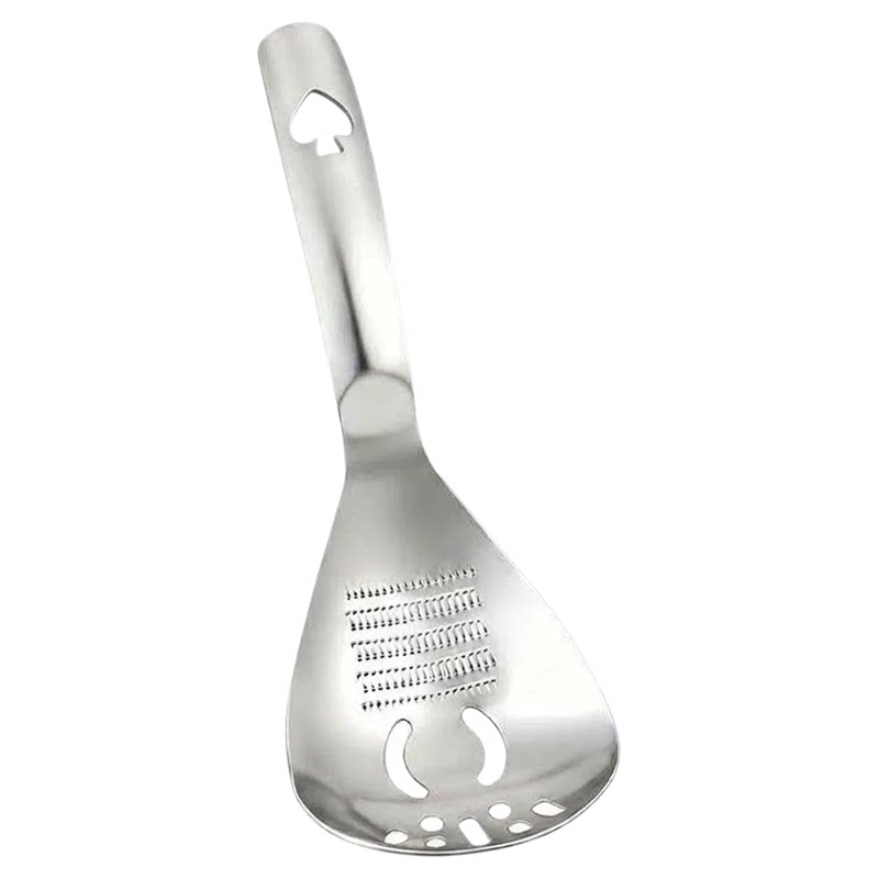 新款不锈钢漏勺婴儿辅食压泥器多功能料理姜蓉研磨勺磨蒜泥神器