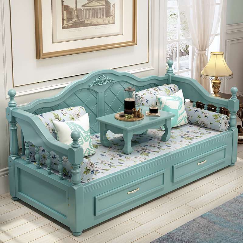 折叠沙发床2024新款实木客厅小户型简约多功能双人坐卧两用可拆洗