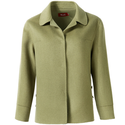 双面呢羊绒大衣女短款羊毛呢加肥