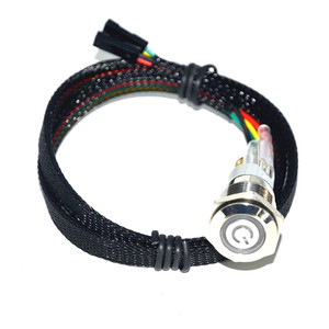 16mm-22mm金属按钮带灯开关/启动重启/电脑主机机箱改装开关5VLED