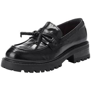 热风厚底乐福鞋女鞋2025年秋季新款粗跟休闲单鞋配裙子小皮鞋通勤