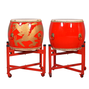 大鼓牛皮鼓中国红威风鼓演出鼓表演鼓庆典龙鼓战鼓成人儿童演出鼓