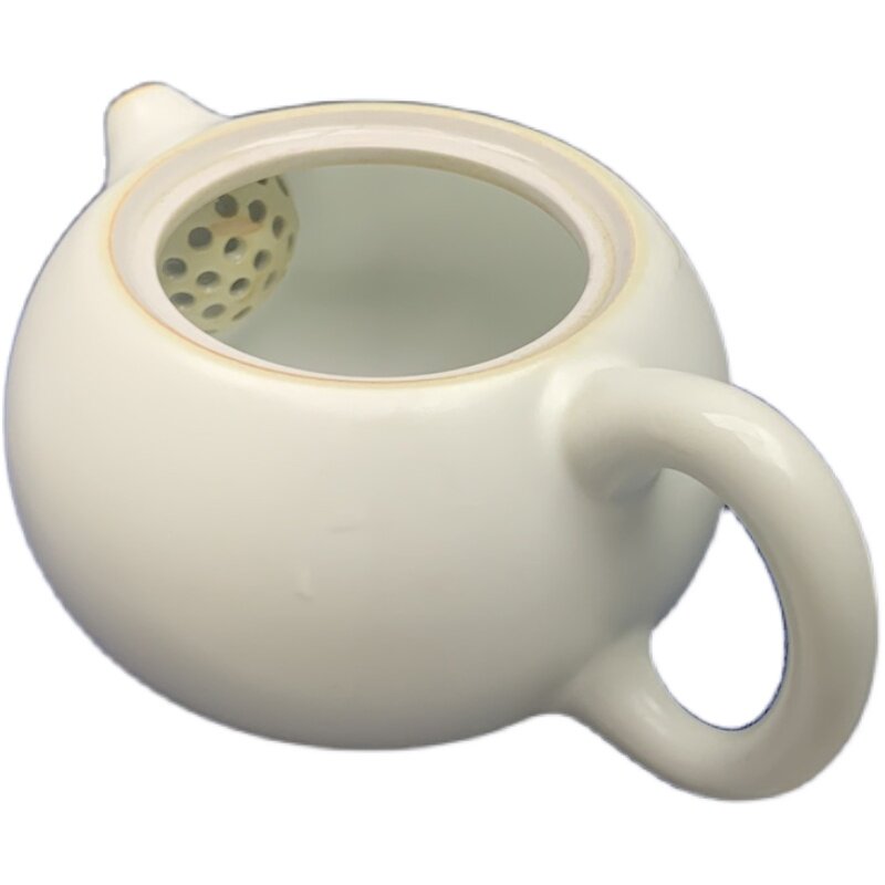 月白釉手工月白西施壶河南原矿汝瓷汝窑高端茶具开片可养功夫茶