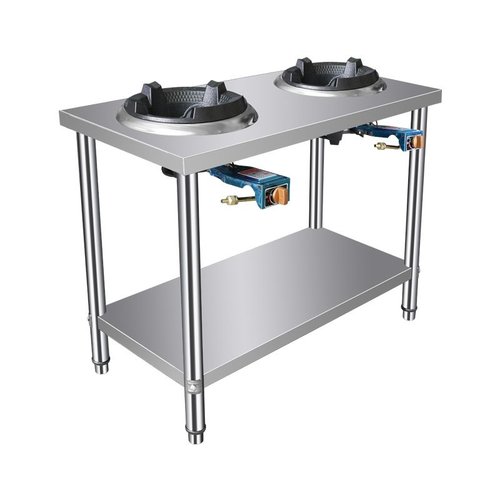 商用猛火灶不锈钢灶头架子厨房燃气炉头置物架单双灶架操作台