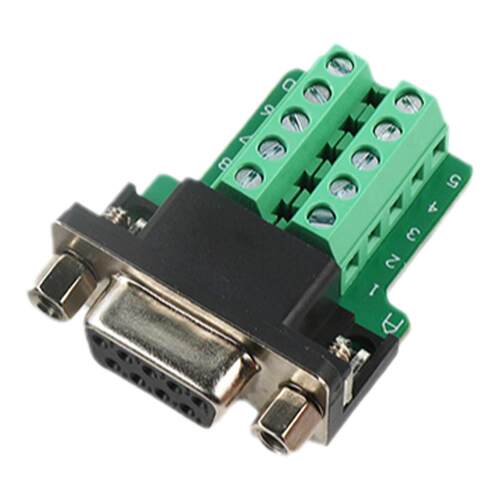 DB9免焊接头不带壳 9针串口头 RS232/485插头 COM口公头/母头接头