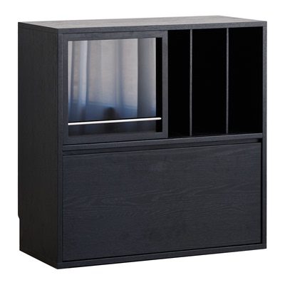 EVITAHome意式极简书柜书架落地置物架客厅储物柜收纳柜展示柜子