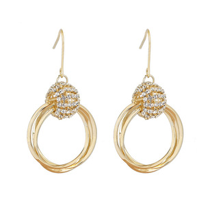 三生三世挂钩耳环2022年新款特色适合大耳垂秋冬金色原创设计圈圈