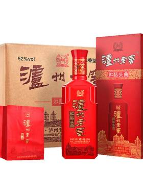 节日送礼泸州老窖红酝头曲500ml*6瓶整箱浓香型白酒自饮礼袋喜宴