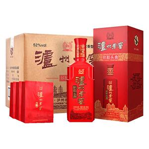 节日送礼泸州老窖红酝头曲500ml*6瓶整箱浓香型白酒自饮礼袋喜宴