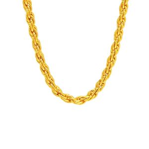 老庙黄金足金项链肖邦链素链简约设计时尚大方优雅气质百搭送礼