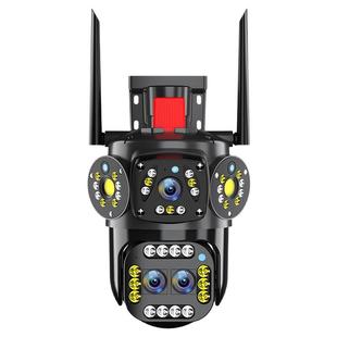 变焦三画面监控器家用无线手机远程高清室外360度无死角摄像影头