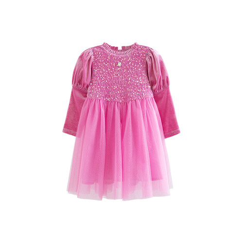 ILOVEJ韩国童装2025冬新款女童连身裙公主连衣裙生日礼服/JXWOP06