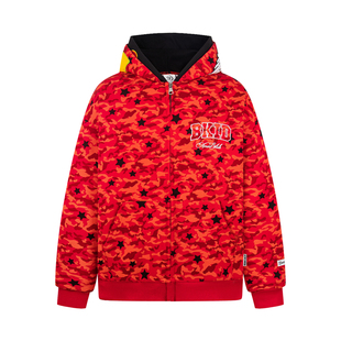 VIGB （原创正品迷彩刺绣叠穿双帽卫衣外套）设计感宽松情侣外套