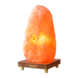 盐灯招财灯巴基斯坦进口喜马拉雅天然玫瑰矿石夜灯客厅办公室台灯