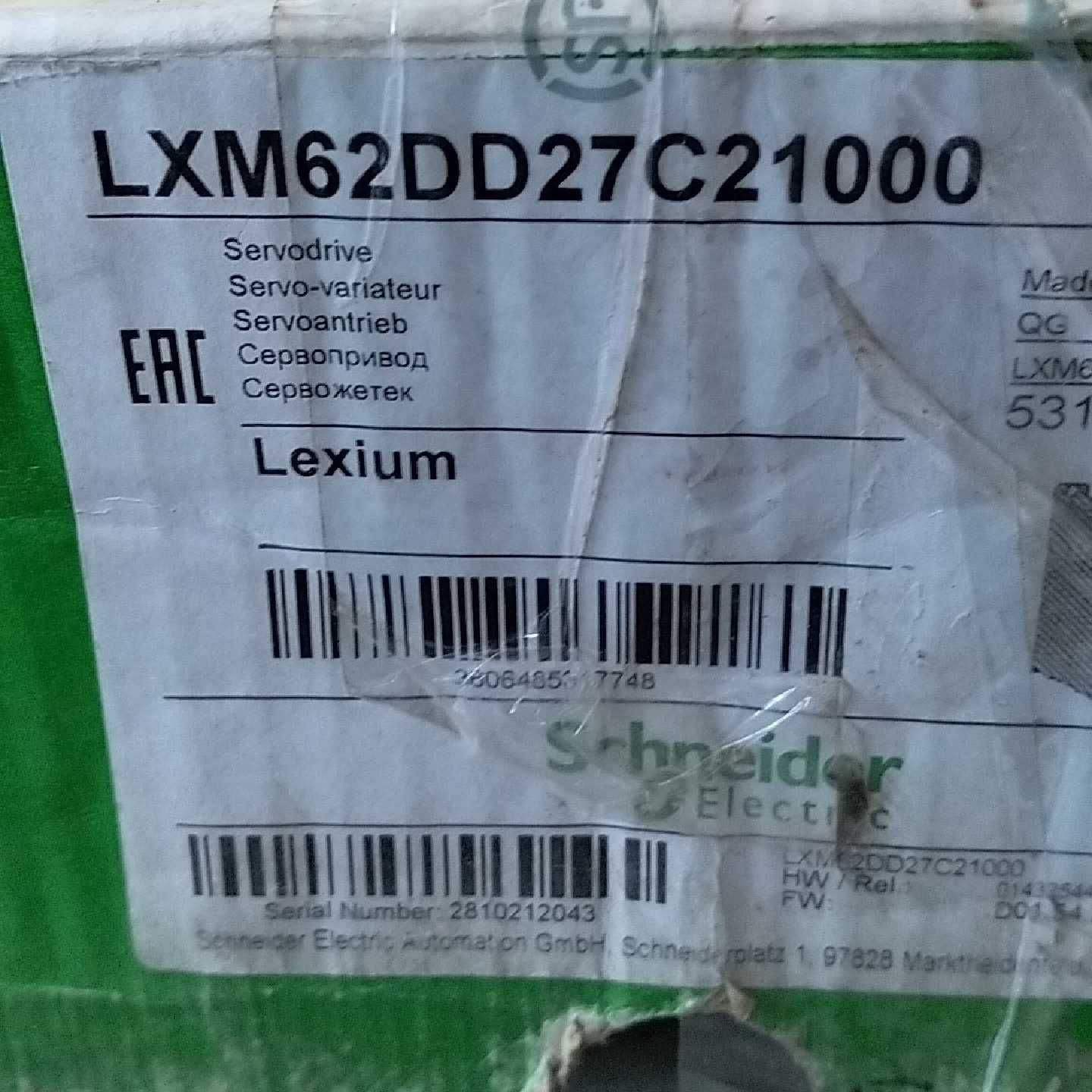 施耐德62系列伺服驱动器 LXM62DD27C21000