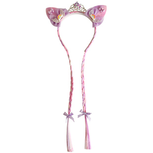 儿童卡通小马宝莉假发辫发箍甜美可爱带齿防滑不勒头碎发整理神器