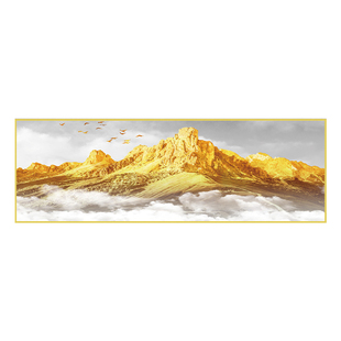 卧室床头背靠金山装饰画酒店宾馆民宿自粘贴画壁画墙贴纸客厅挂画