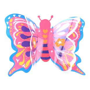 PVC透明立体彩绘发光蝴蝶翅膀儿童创意手工diy绘画美术翅膀材料