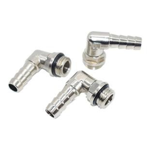 全铜电镀镍宝塔弯头可旋转360度YPB-L8-G1/4直角宝塔竹节水管接头