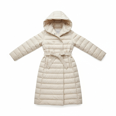 2025秋冬新款韩版中长款连帽轻薄羽绒服女装修身显瘦大码爆款外套