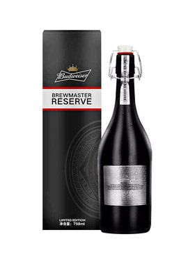 百威大师臻藏银标精酿啤酒798ml