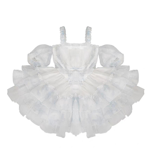 肉肉梦大码200斤迪士尼在逃公主欧根纱拖尾蓬蓬裙成人礼重工礼服